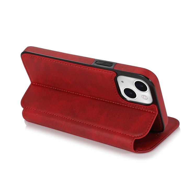 For iPhone 13 mini Strong Magnetic Closure PU + TPU Leather Case with Card Slots & Holder