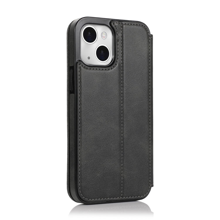 For iPhone 13 mini Strong Magnetic Closure PU + TPU Leather Case with Card Slots & Holder