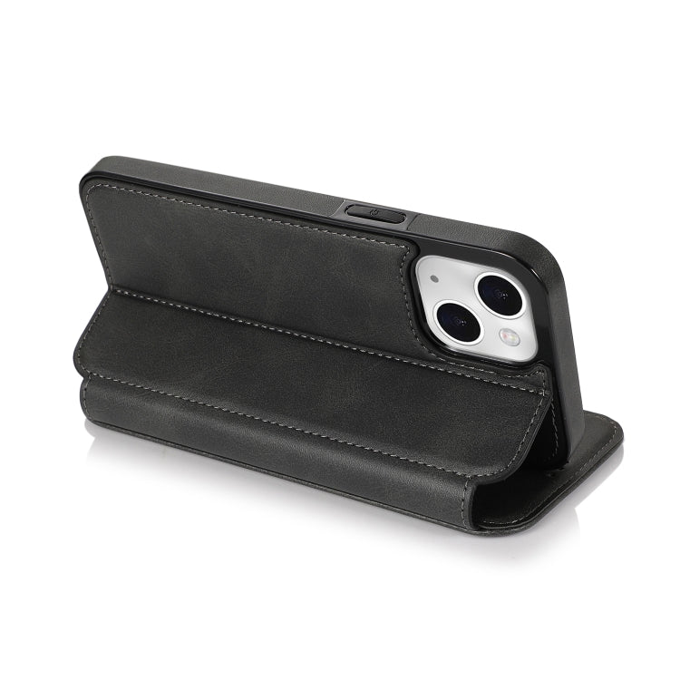 For iPhone 13 mini Strong Magnetic Closure PU + TPU Leather Case with Card Slots & Holder