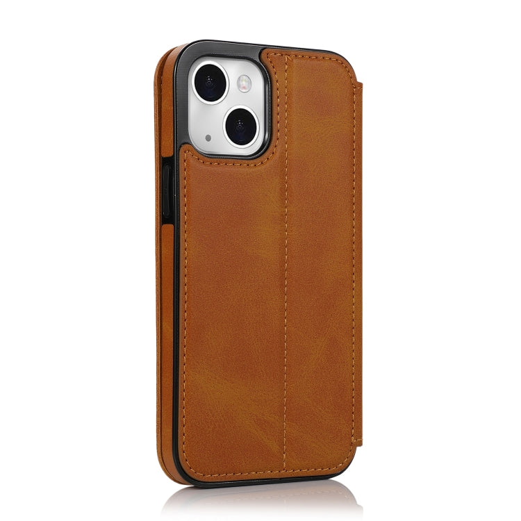 For iPhone 13 mini Strong Magnetic Closure PU + TPU Leather Case with Card Slots & Holder