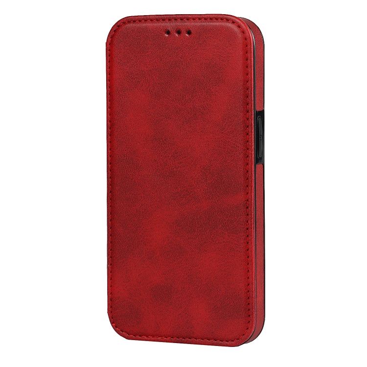 For iPhone 13 Pro Strong Magnetic Closure PU + TPU Leather Case with Card Slots & Holder