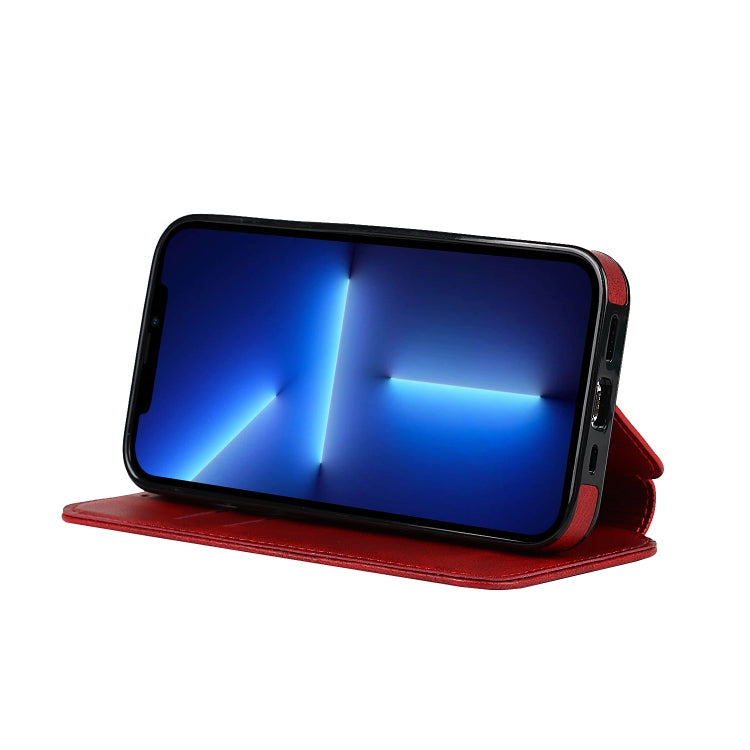 For iPhone 13 Pro Strong Magnetic Closure PU + TPU Leather Case with Card Slots & Holder