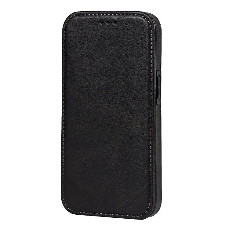 For iPhone 13 Pro Strong Magnetic Closure PU + TPU Leather Case with Card Slots & Holder