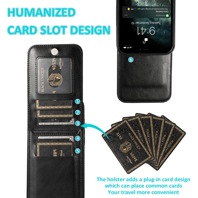 For iPhone 13 Solid Color PC + TPU Protective Case with Holder & Card Slots