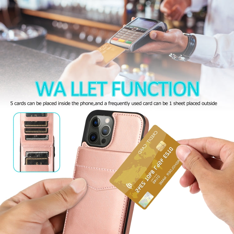 For iPhone 13 Pro Solid Color PC + TPU Protective Case with Holder & Card Slots