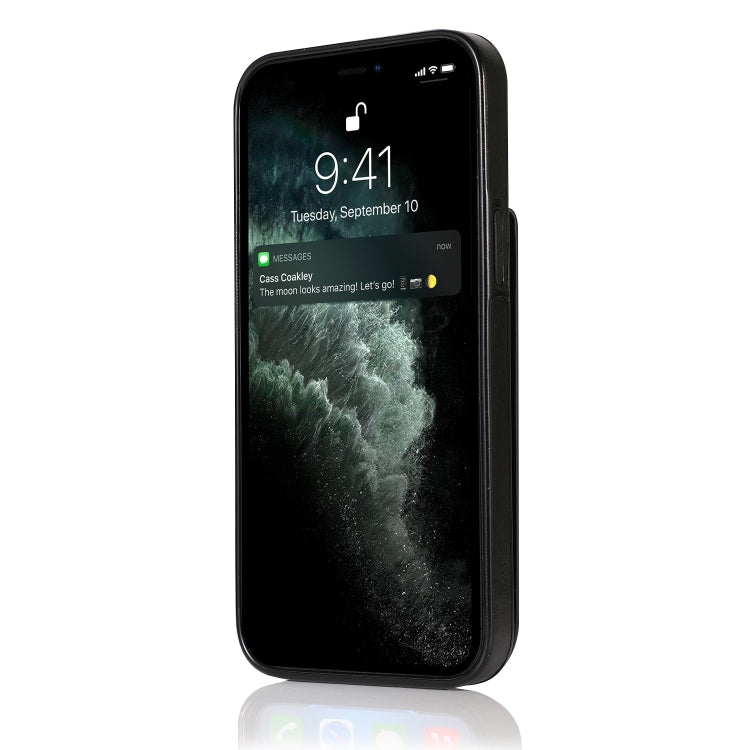 For iPhone 13 Pro Max Solid Color PC + TPU Protective Case with Holder & Card Slots