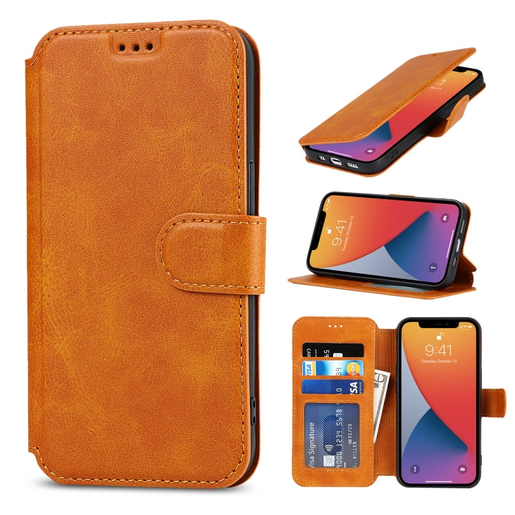 For iPhone 13 mini Shockproof PU + TPU Leather Case with Card Slots & Holder & Photo Frame & Wallet