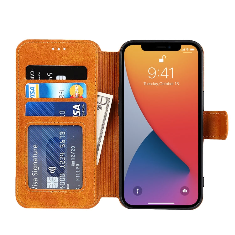 For iPhone 13 mini Shockproof PU + TPU Leather Case with Card Slots & Holder & Photo Frame & Wallet