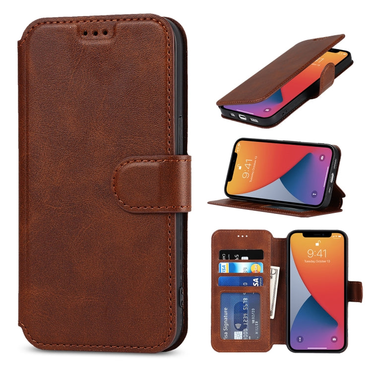 For iPhone 13 mini Shockproof PU + TPU Leather Case with Card Slots & Holder & Photo Frame & Wallet