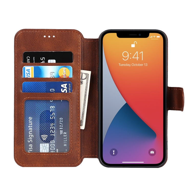 For iPhone 13 mini Shockproof PU + TPU Leather Case with Card Slots & Holder & Photo Frame & Wallet