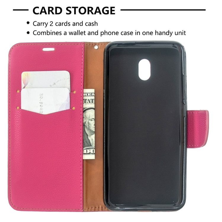 For Xiaomi Redmi  8A Litchi Texture Pure Color Horizontal Flip PU Leather Case with Holder & Card Slots & Wallet & Lanyard