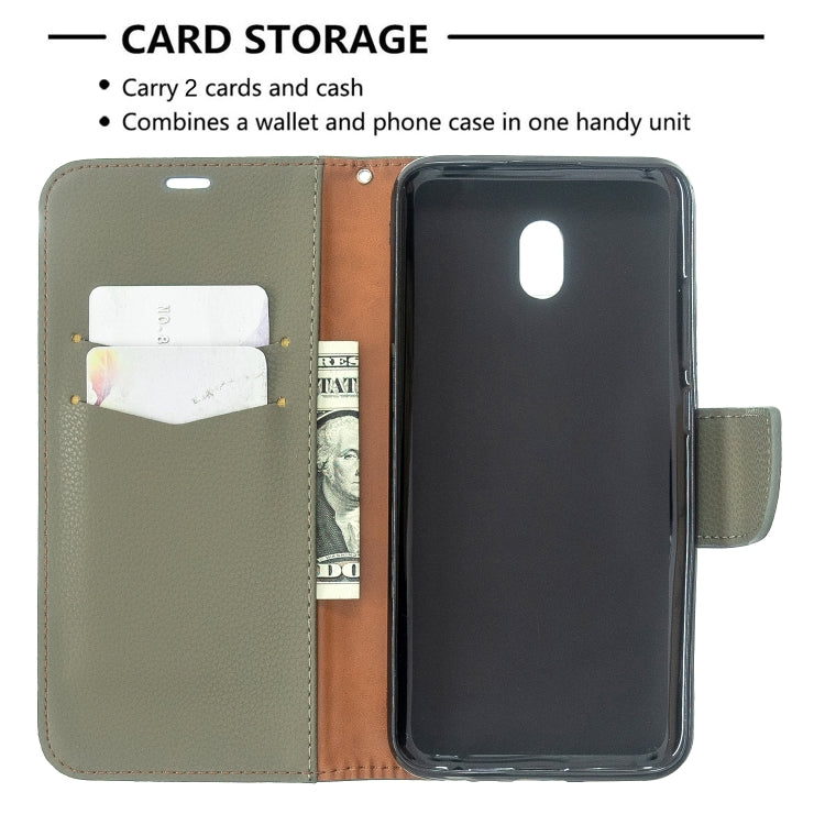 For Xiaomi Redmi  8A Litchi Texture Pure Color Horizontal Flip PU Leather Case with Holder & Card Slots & Wallet & Lanyard