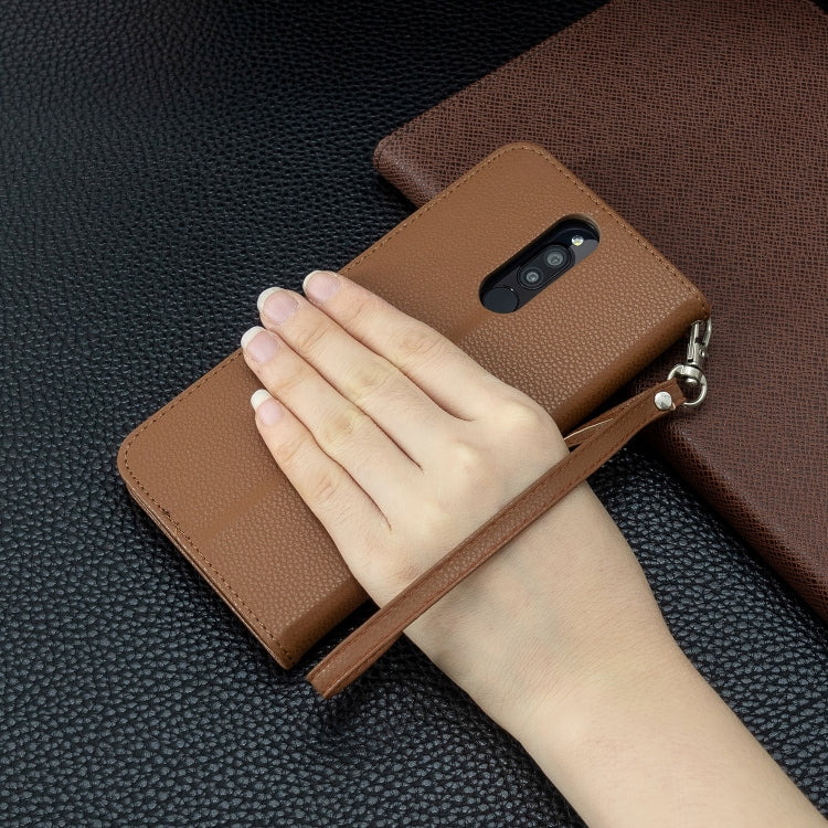 For Xiaomi Redmi  8 Litchi Texture Pure Color Horizontal Flip PU Leather Case with Holder & Card Slots & Wallet & Lanyard
