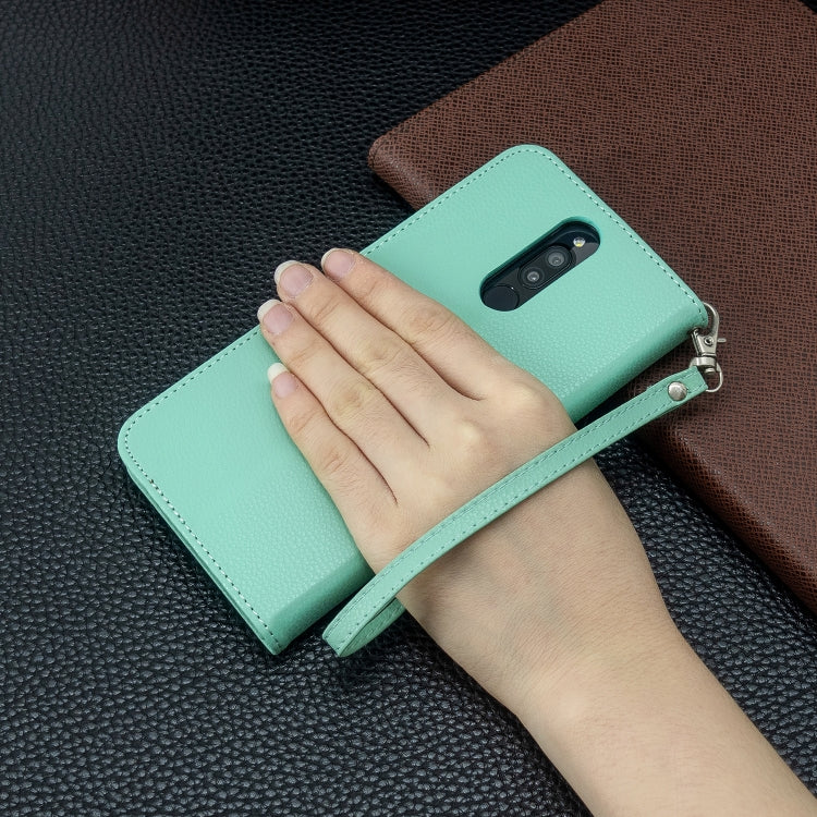 For Xiaomi Redmi  8 Litchi Texture Pure Color Horizontal Flip PU Leather Case with Holder & Card Slots & Wallet & Lanyard