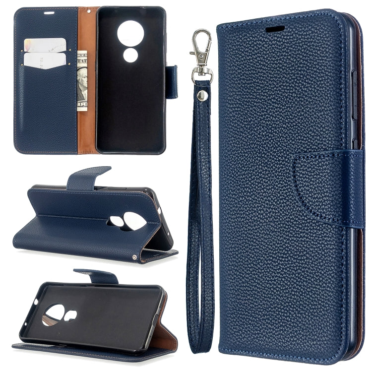 For Nokia 6.2/ 7.2 Litchi Texture Pure Color Horizontal Flip PU Leather Case with Holder & Card Slots & Wallet & Lanyard