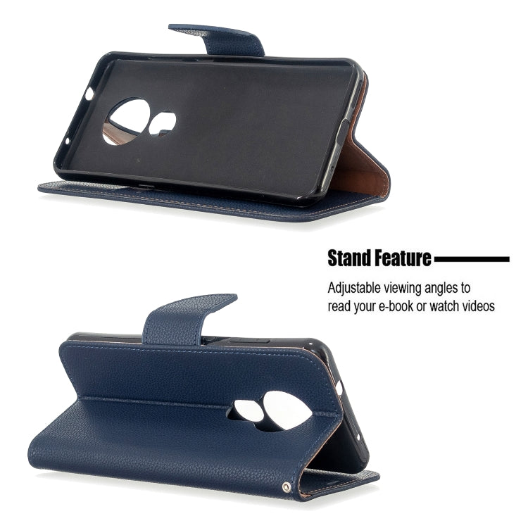 For Nokia 6.2/ 7.2 Litchi Texture Pure Color Horizontal Flip PU Leather Case with Holder & Card Slots & Wallet & Lanyard