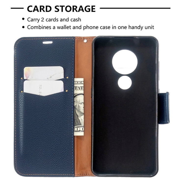 For Nokia 6.2/ 7.2 Litchi Texture Pure Color Horizontal Flip PU Leather Case with Holder & Card Slots & Wallet & Lanyard