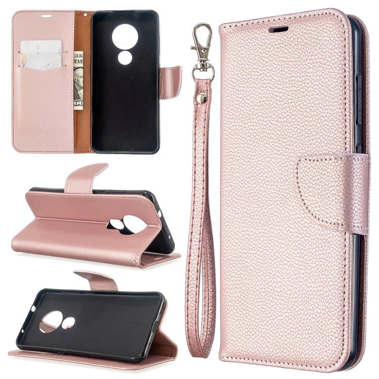 For Nokia 6.2/ 7.2 Litchi Texture Pure Color Horizontal Flip PU Leather Case with Holder & Card Slots & Wallet & Lanyard