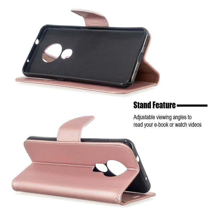 For Nokia 6.2/ 7.2 Litchi Texture Pure Color Horizontal Flip PU Leather Case with Holder & Card Slots & Wallet & Lanyard