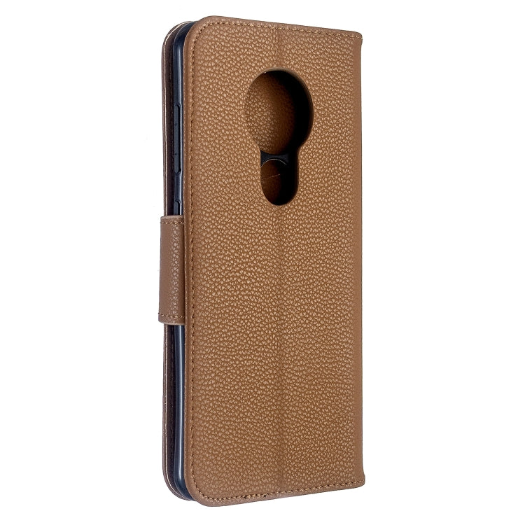 For Nokia 6.2/ 7.2 Litchi Texture Pure Color Horizontal Flip PU Leather Case with Holder & Card Slots & Wallet & Lanyard
