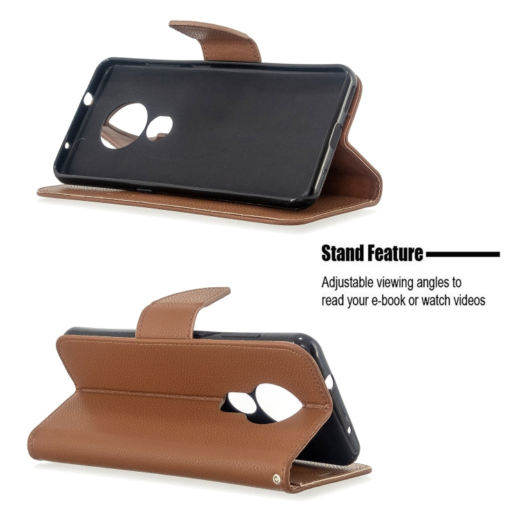 For Nokia 6.2/ 7.2 Litchi Texture Pure Color Horizontal Flip PU Leather Case with Holder & Card Slots & Wallet & Lanyard