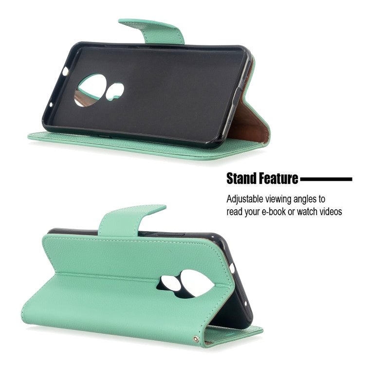 For Nokia 6.2/ 7.2 Litchi Texture Pure Color Horizontal Flip PU Leather Case with Holder & Card Slots & Wallet & Lanyard