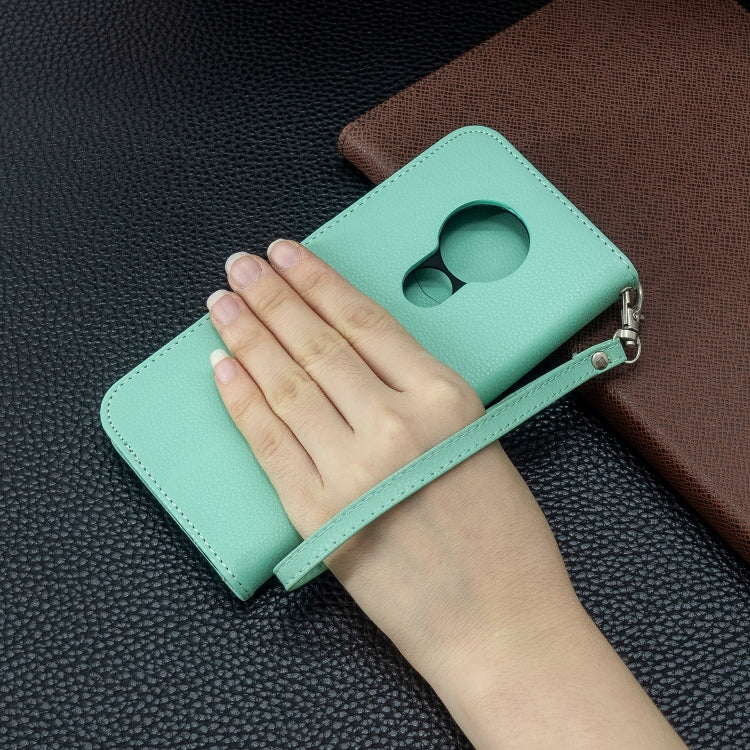 For Nokia 6.2/ 7.2 Litchi Texture Pure Color Horizontal Flip PU Leather Case with Holder & Card Slots & Wallet & Lanyard