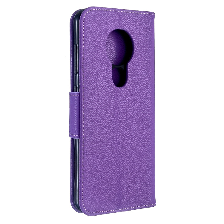 For Nokia 6.2/ 7.2 Litchi Texture Pure Color Horizontal Flip PU Leather Case with Holder & Card Slots & Wallet & Lanyard