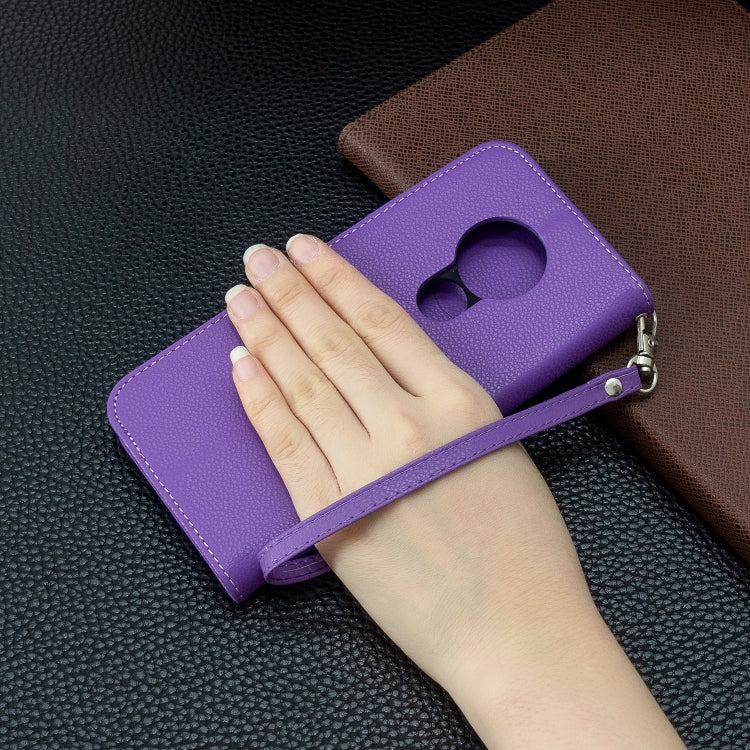 For Nokia 6.2/ 7.2 Litchi Texture Pure Color Horizontal Flip PU Leather Case with Holder & Card Slots & Wallet & Lanyard