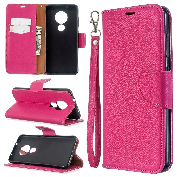 For Nokia 6.2/ 7.2 Litchi Texture Pure Color Horizontal Flip PU Leather Case with Holder & Card Slots & Wallet & Lanyard