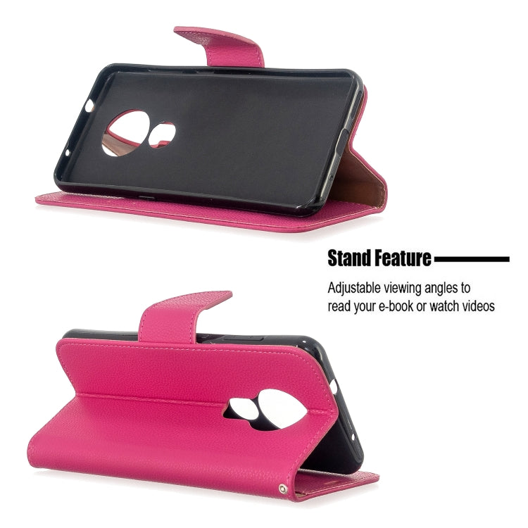 For Nokia 6.2/ 7.2 Litchi Texture Pure Color Horizontal Flip PU Leather Case with Holder & Card Slots & Wallet & Lanyard