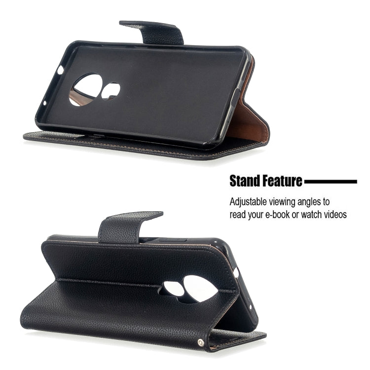 For Nokia 6.2/ 7.2 Litchi Texture Pure Color Horizontal Flip PU Leather Case with Holder & Card Slots & Wallet & Lanyard