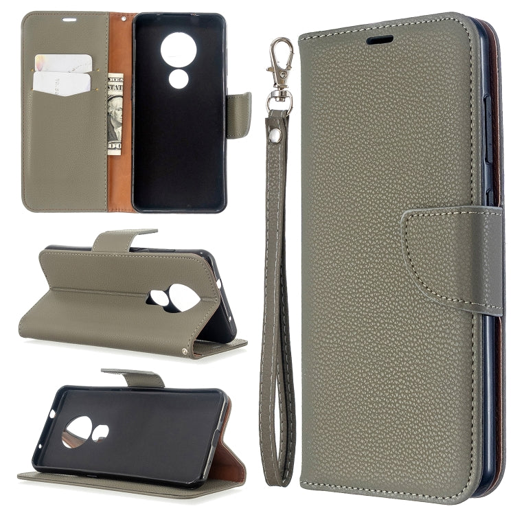 For Nokia 6.2/ 7.2 Litchi Texture Pure Color Horizontal Flip PU Leather Case with Holder & Card Slots & Wallet & Lanyard