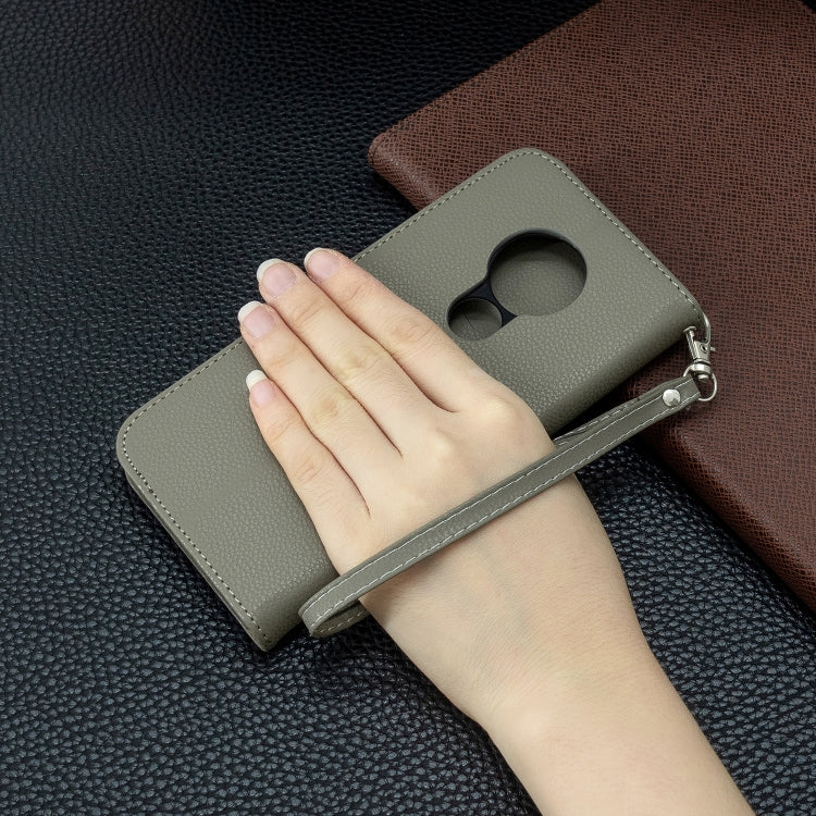 For Nokia 6.2/ 7.2 Litchi Texture Pure Color Horizontal Flip PU Leather Case with Holder & Card Slots & Wallet & Lanyard