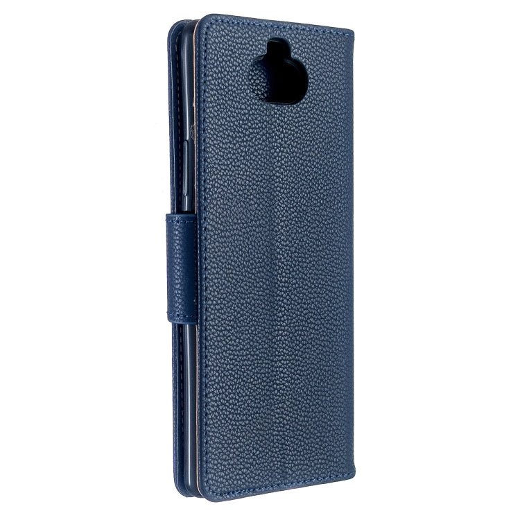 For Sony Xperia 20 Litchi Texture Pure Color Horizontal Flip PU Leather Case with Holder & Card Slots & Wallet & Lanyard