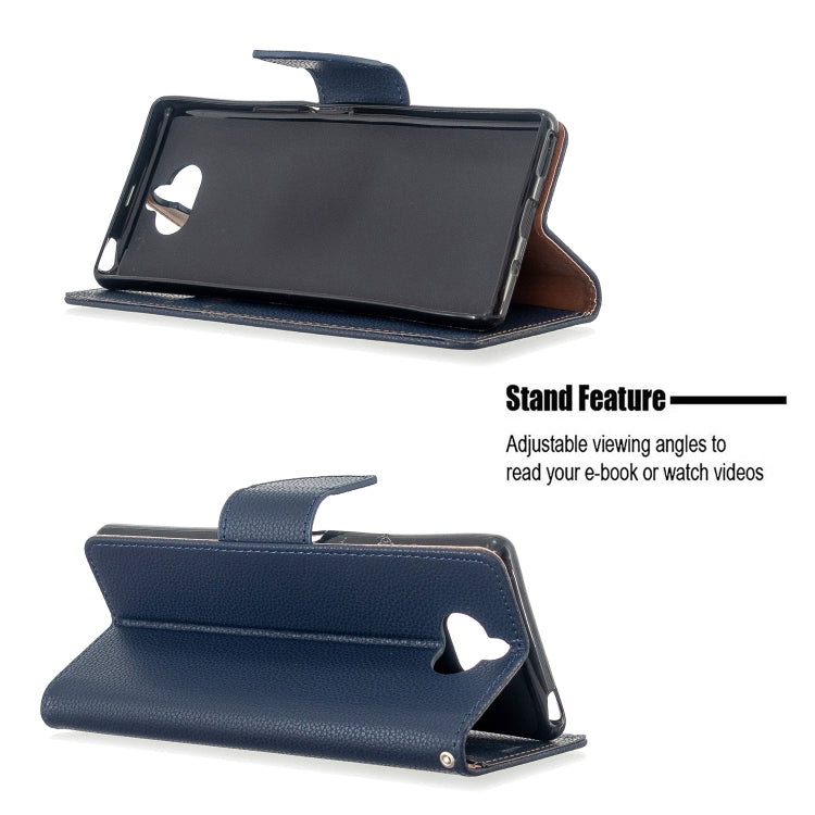 For Sony Xperia 20 Litchi Texture Pure Color Horizontal Flip PU Leather Case with Holder & Card Slots & Wallet & Lanyard