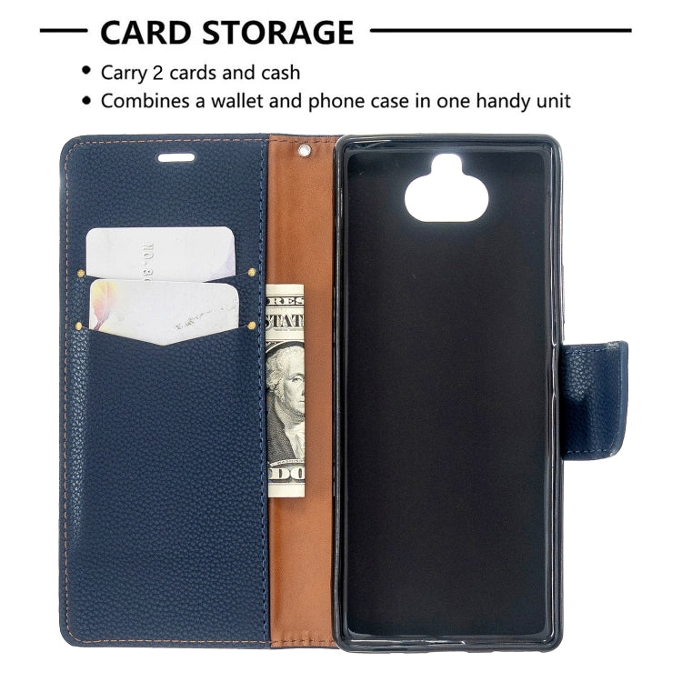 For Sony Xperia 20 Litchi Texture Pure Color Horizontal Flip PU Leather Case with Holder & Card Slots & Wallet & Lanyard