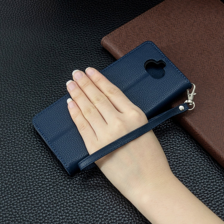 For Sony Xperia 20 Litchi Texture Pure Color Horizontal Flip PU Leather Case with Holder & Card Slots & Wallet & Lanyard