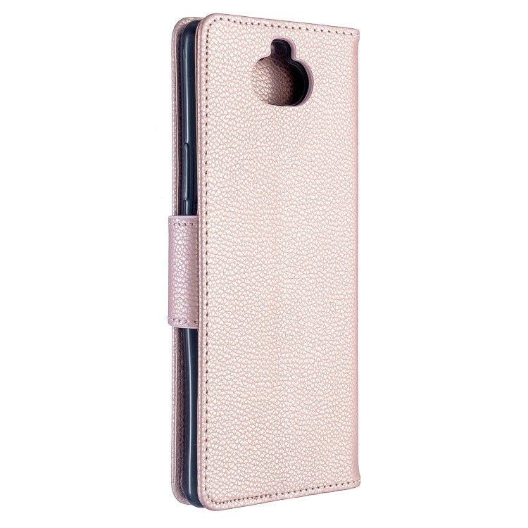 For Sony Xperia 20 Litchi Texture Pure Color Horizontal Flip PU Leather Case with Holder & Card Slots & Wallet & Lanyard