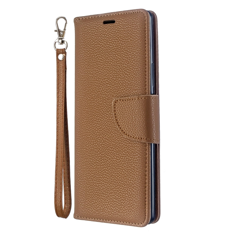For Sony Xperia 20 Litchi Texture Pure Color Horizontal Flip PU Leather Case with Holder & Card Slots & Wallet & Lanyard