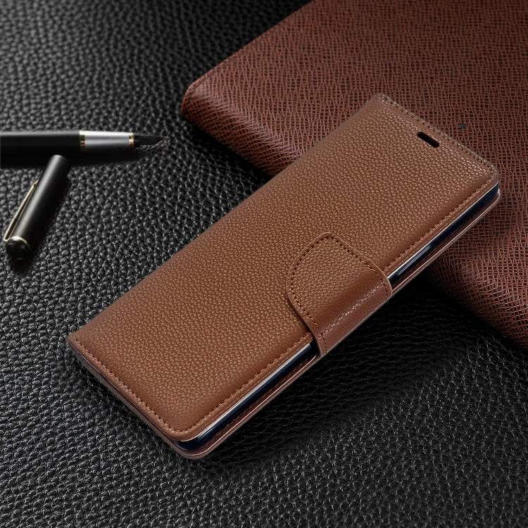 For Sony Xperia 20 Litchi Texture Pure Color Horizontal Flip PU Leather Case with Holder & Card Slots & Wallet & Lanyard