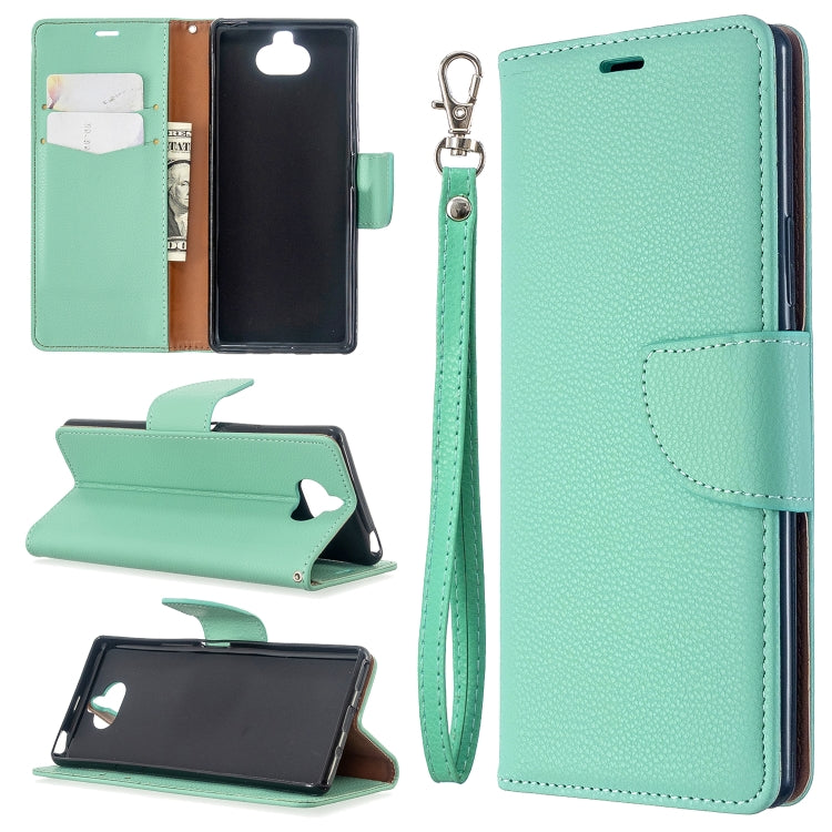 For Sony Xperia 20 Litchi Texture Pure Color Horizontal Flip PU Leather Case with Holder & Card Slots & Wallet & Lanyard