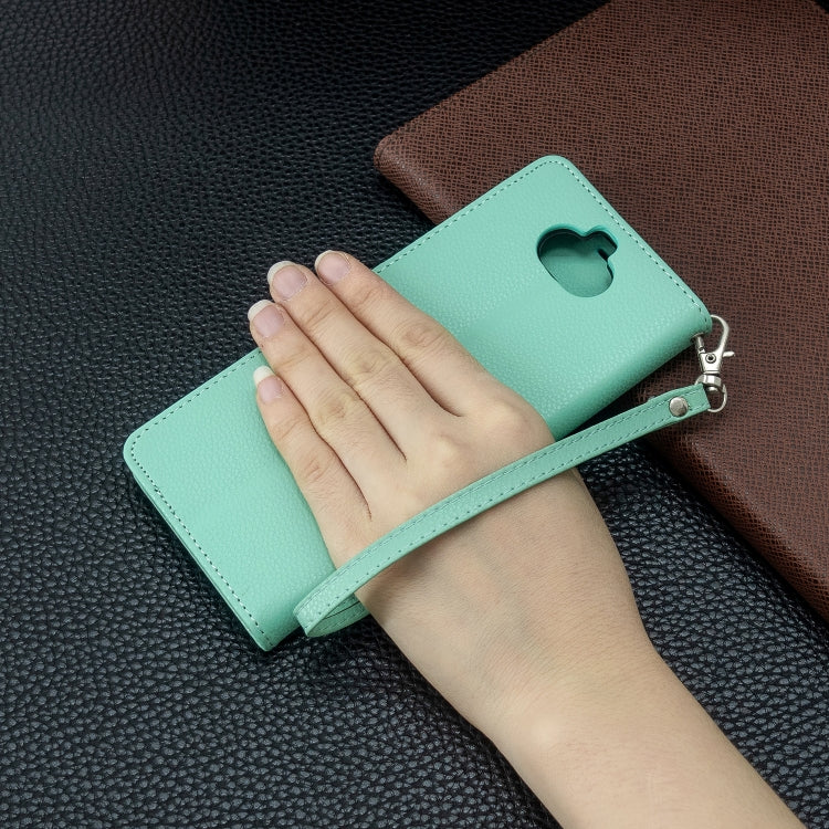 For Sony Xperia 20 Litchi Texture Pure Color Horizontal Flip PU Leather Case with Holder & Card Slots & Wallet & Lanyard