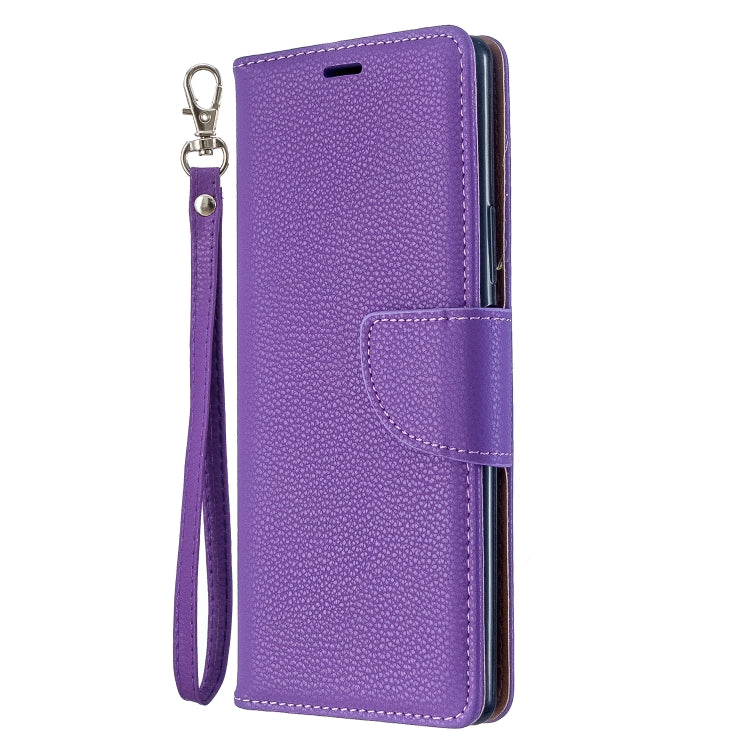 For Sony Xperia 20 Litchi Texture Pure Color Horizontal Flip PU Leather Case with Holder & Card Slots & Wallet & Lanyard