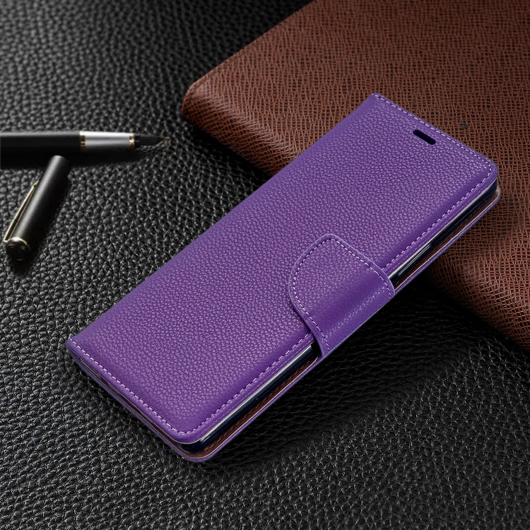 For Sony Xperia 20 Litchi Texture Pure Color Horizontal Flip PU Leather Case with Holder & Card Slots & Wallet & Lanyard