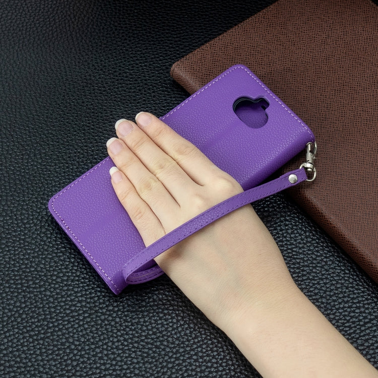 For Sony Xperia 20 Litchi Texture Pure Color Horizontal Flip PU Leather Case with Holder & Card Slots & Wallet & Lanyard