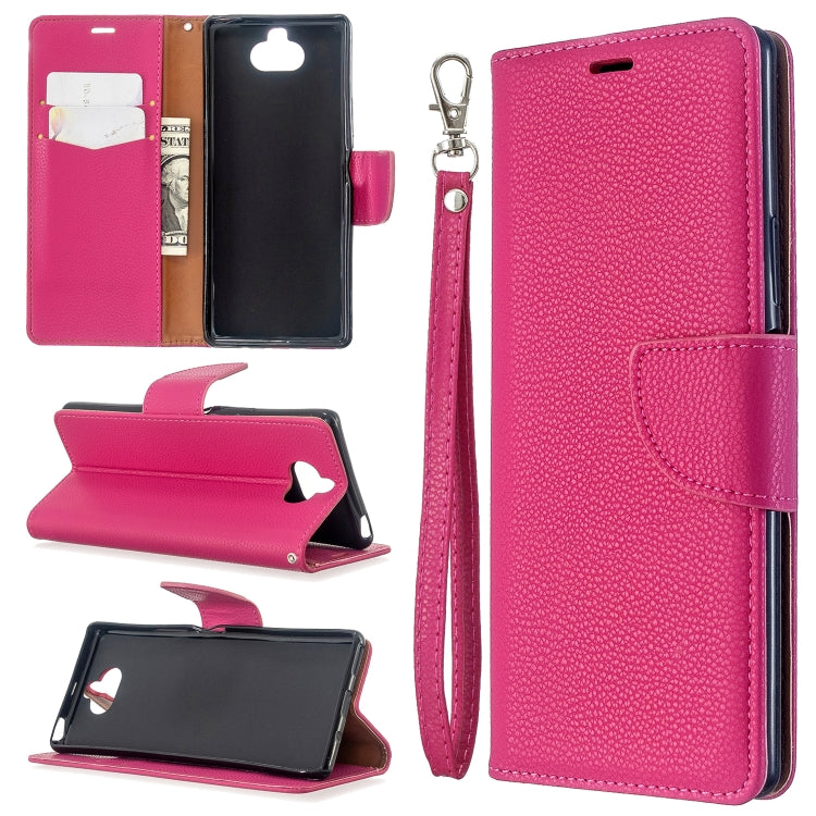 For Sony Xperia 20 Litchi Texture Pure Color Horizontal Flip PU Leather Case with Holder & Card Slots & Wallet & Lanyard