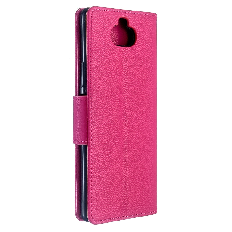 For Sony Xperia 20 Litchi Texture Pure Color Horizontal Flip PU Leather Case with Holder & Card Slots & Wallet & Lanyard