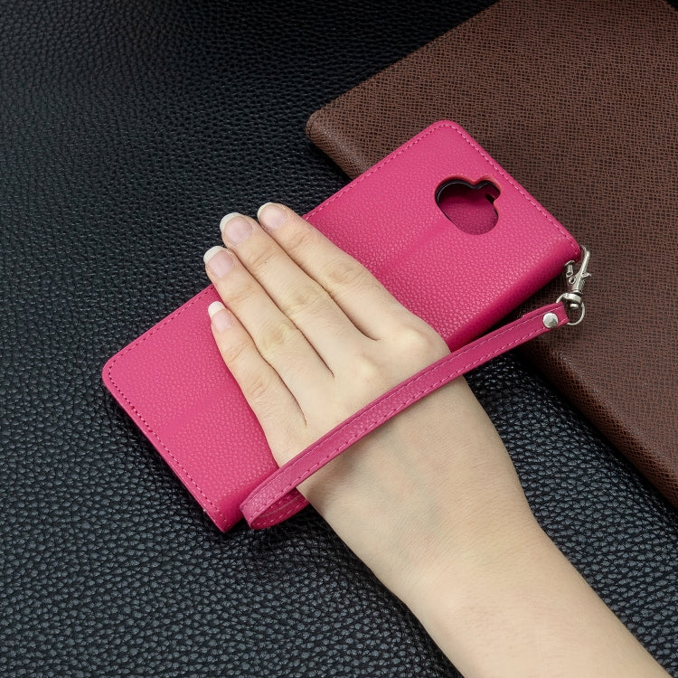 For Sony Xperia 20 Litchi Texture Pure Color Horizontal Flip PU Leather Case with Holder & Card Slots & Wallet & Lanyard