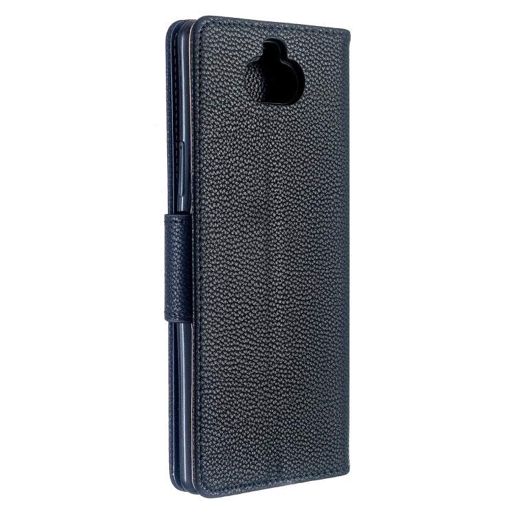 For Sony Xperia 20 Litchi Texture Pure Color Horizontal Flip PU Leather Case with Holder & Card Slots & Wallet & Lanyard